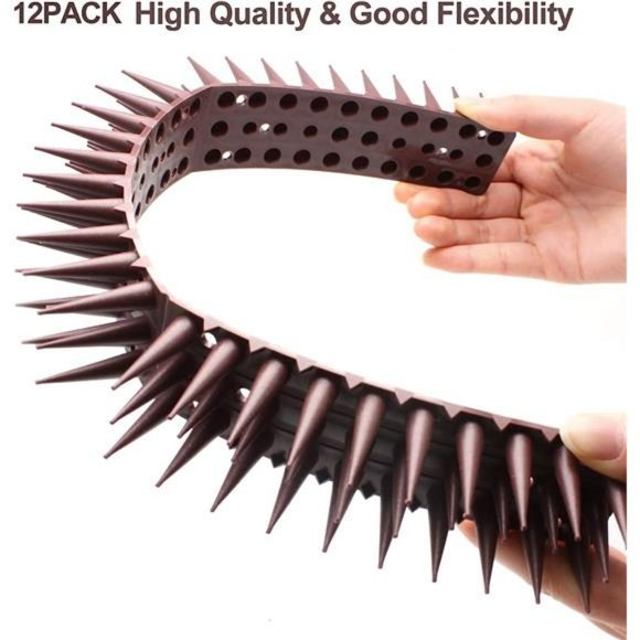 Defender Bird Spikes for Pigeon- 24pack [34FT], Brown, L17.7XW1.57XH1.42 In - Picture 2 of 7